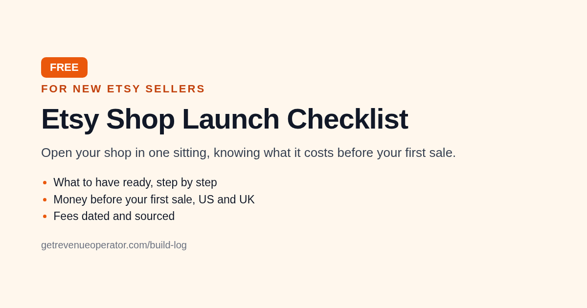 Etsy Shop Launch Checklist cover